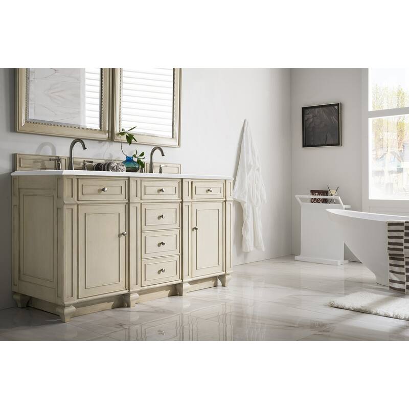 James Martin Vanities 157-V60D-3WZ Bristol 60" Free Standing Double