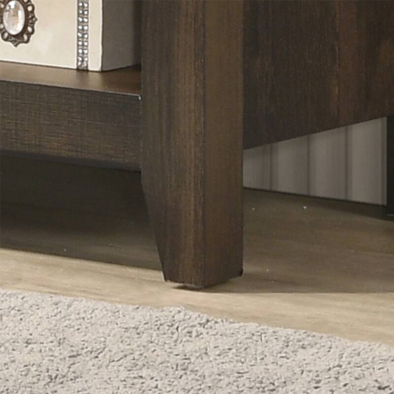 6 Open Shelves Rectangle TV Stand