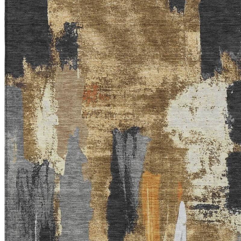 HomeRoots Abstract Transitional Rectangle Outdoor Rug