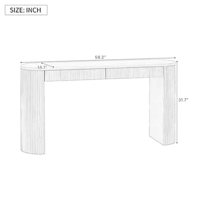 console table with 2 drawers and sturdy legs