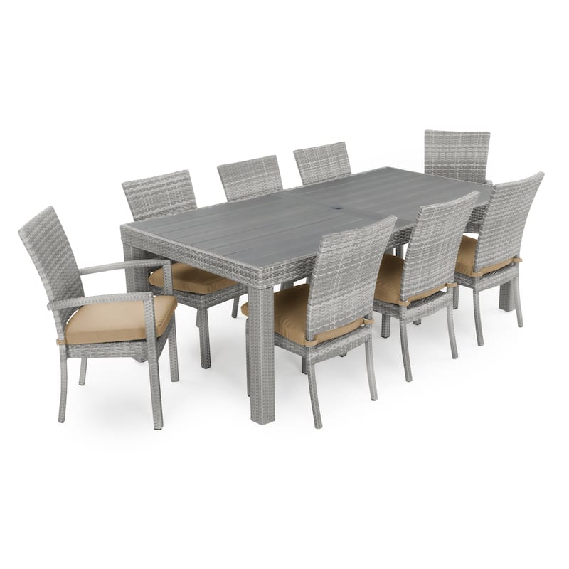 Cannes 9 Piece Aluminum Outdoor Patio Dining Set