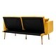 preview thumbnail 8 of 70, Velvet Upholstered Tufted Loveseats Sleeper Sofa With Rose Golden Legs
