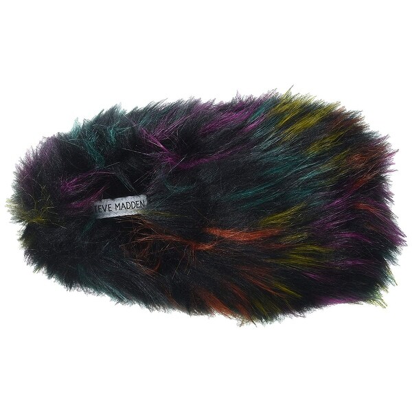 steve madden fuzzy faux fur slipper
