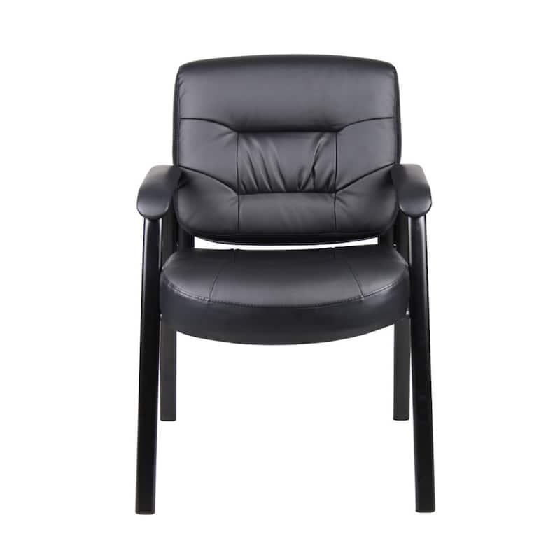 Mala Executive Mid Back Guest Chair, Faux Leather, Steel Frame