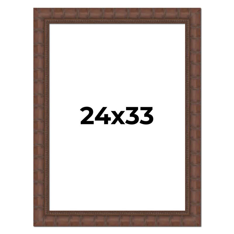 24x33 Frame Pewter Solid Wood Picture Frame Width 1.625 Inches | Interior Frame Depth 0.6875 Inches