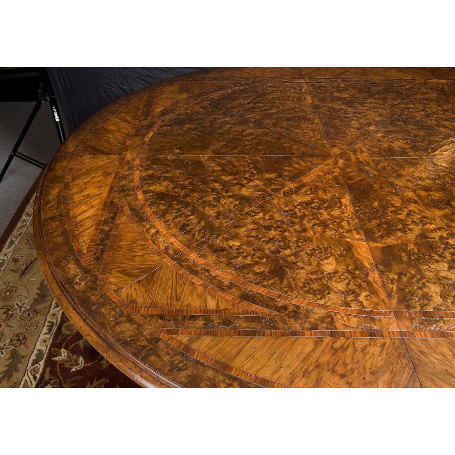 Bellissimo Round/Oval Dining Table with one 24" leaf - Brown