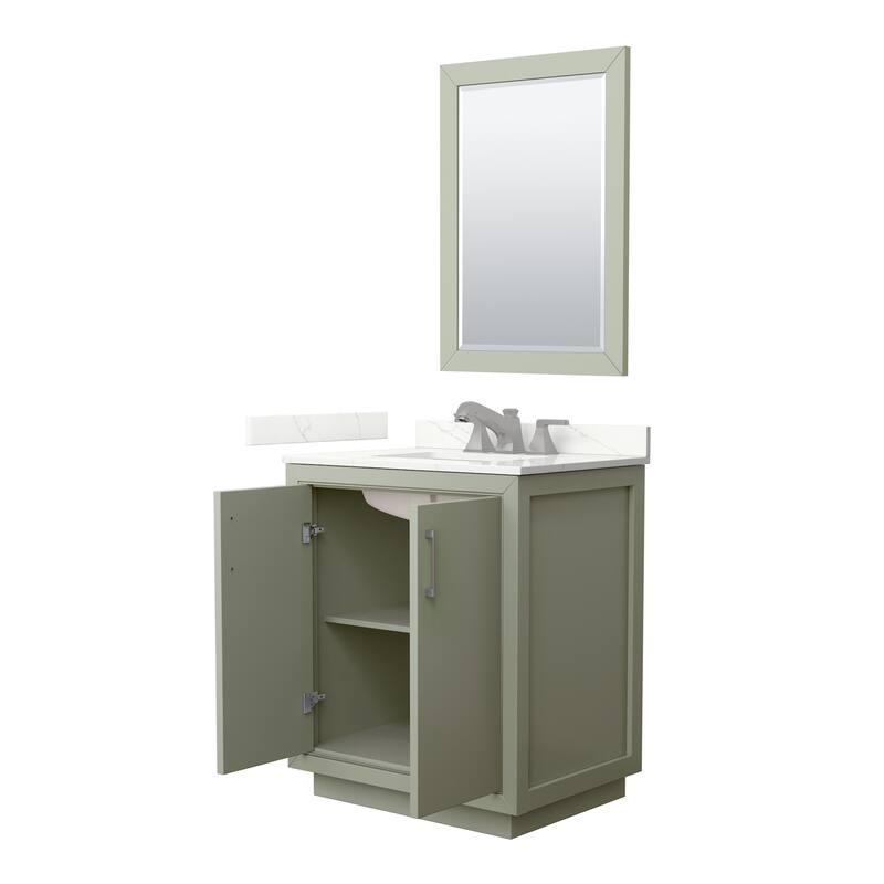 Wyndham Collection WCF111130S-QTZ-US3M24 Icon 30" Free Standing Single