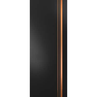 Slab Barn Door Panel 18 x 80 Planum 1010 Matte Black with Sturdy Finished