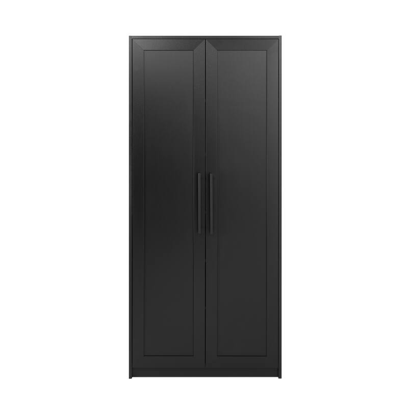Prepac Elite Premium Home Storage Cabinet with Panel Doors 16" D x 32" W x 72" H - 32 in W x 72 in H x 16 in D