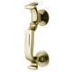 preview thumbnail 6 of 10, Baldwin S Style Curved Solid Brass Door Knocker Satin Brass and Brown
