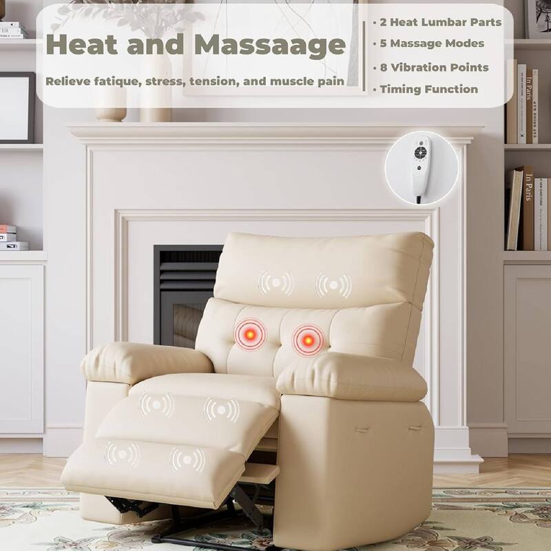 Extra Wide Manual Recliner Sofa Lazy Chair for Living Room, Bedroom