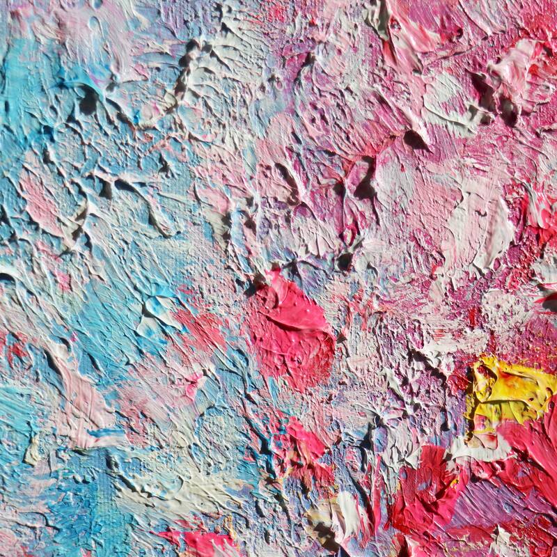 Pasargad Home Symphony Hand-Painted Abstract Artwork Oil Painting