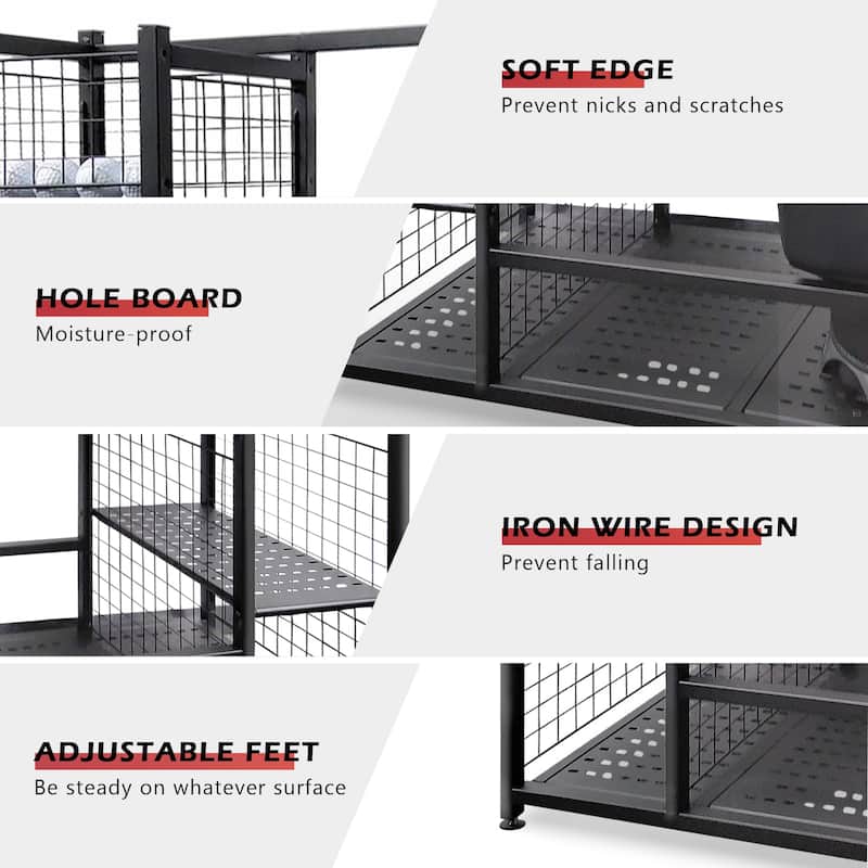 Sports Equipment Garage Organizer Sport Balls Storage Rack Organizer