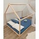 preview thumbnail 7 of 18, Custom Kids Furniture Natural Wood Montessori House Floor Bed