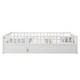 preview thumbnail 5 of 12, White Twin Size Pine Wood Floor Bed with Full-Length Guardrail and Door