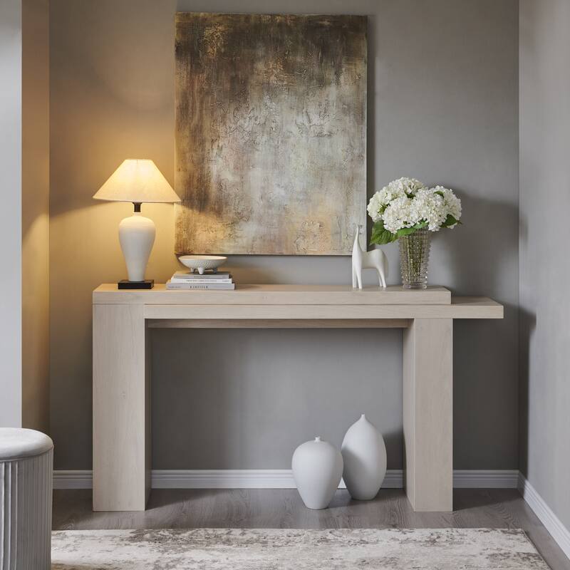 Modern Entryway Table, Wood Sofa Table Behind The Couch, Narrow Table