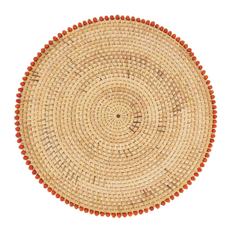 Beaded Border Design Table Mats (Set of 4) - 15"x15"