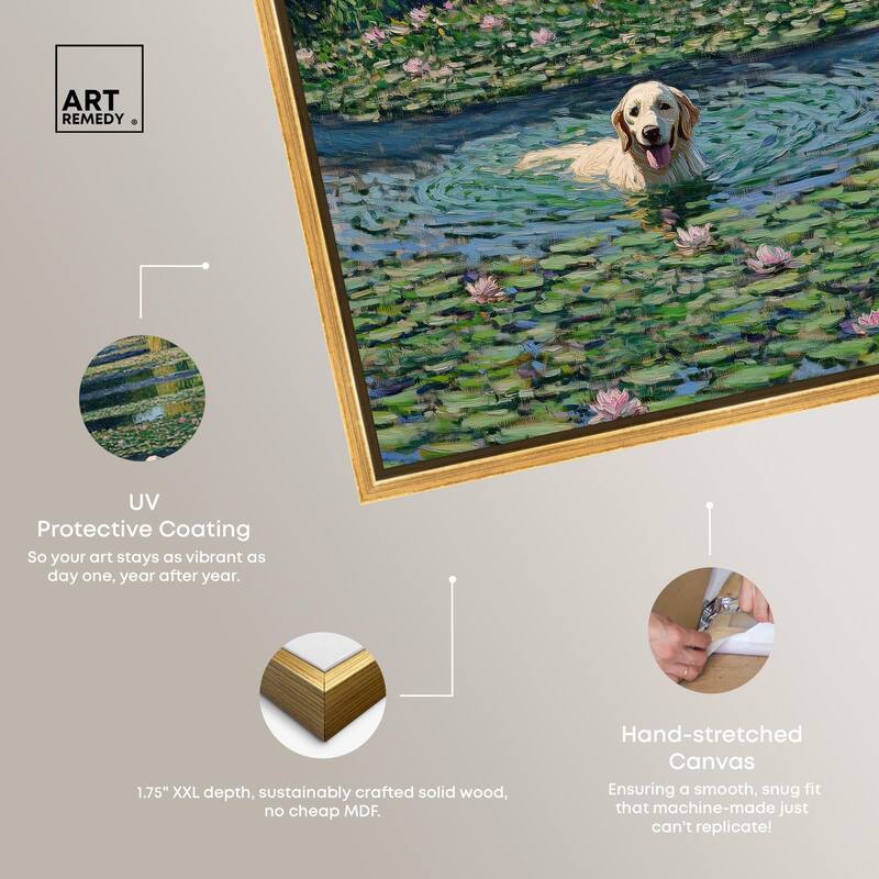 The Pond Under the Bridge Canvas by Art Remedy