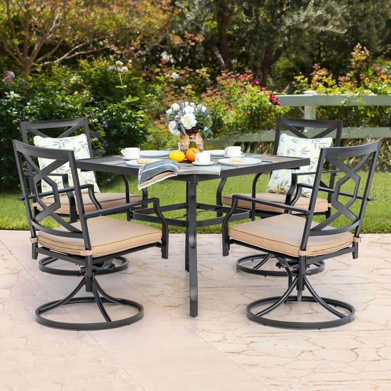 Outdoor Set With Swivel Chairs