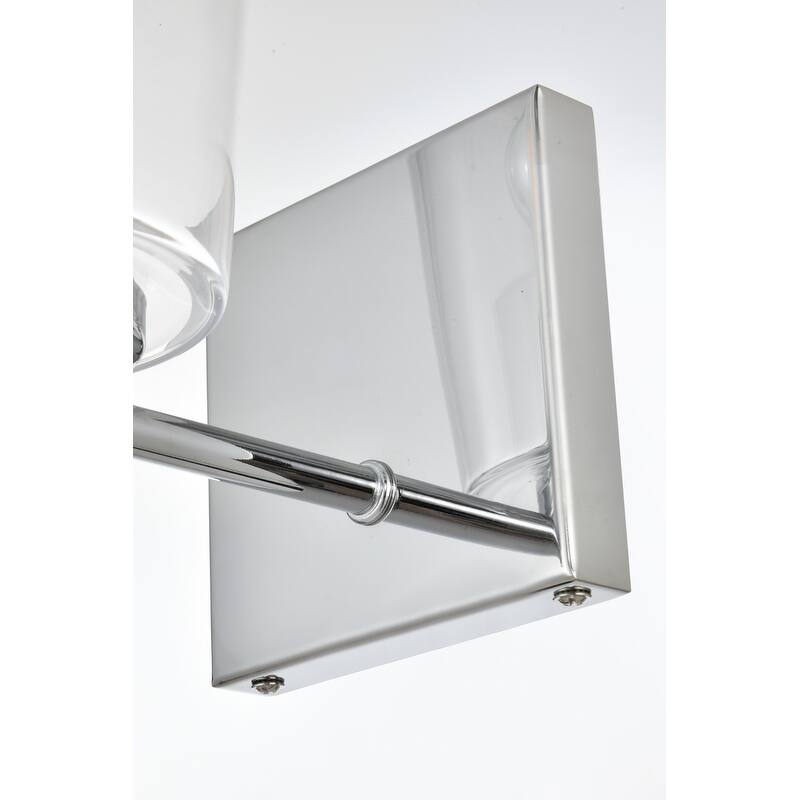 Kelly 1 Light Black and Clear Bath Sconce