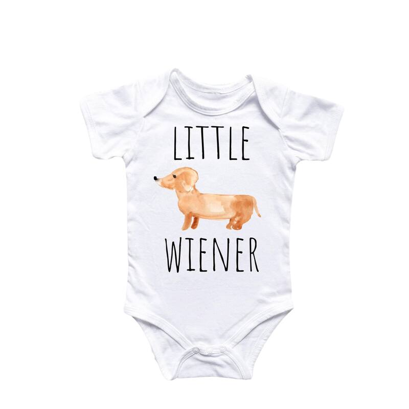 Wiener Dog Dachshund - Baby Boy Girl Clothes Infant Bodysuit Funny Cute Newborn - Blue - 0-3M