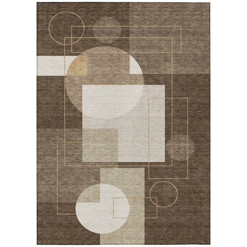 Machine Washable Indoor/ Outdoor Modern Filly Chantille Rug
