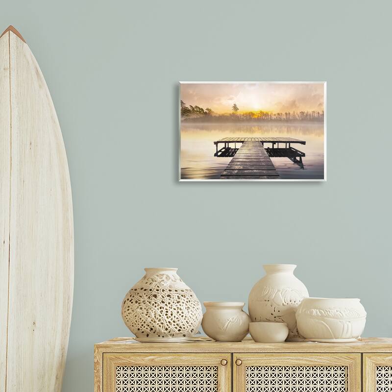 Stupell Summer Sunrise Dock Wall Plaque Art Design By Mike Calascibetta