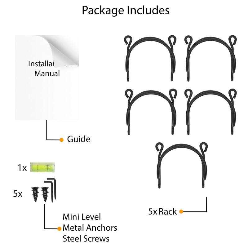 Wallniture Boto Towel Rack, Rustic Wall Decor Bathroom Organizer (Set of 5)