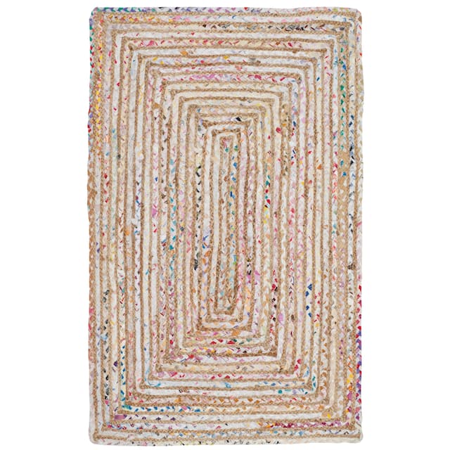 SAFAVIEH Handmade Cape Cod Marget Boho Coastal Jute Rug - 2'3" x 4' - Beige/Multi