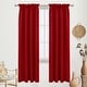 preview thumbnail 20 of 85, Deconovo Solid Rod Pocket Curtain Panel Pair, Set of 4 Panels 52x95 Inch - True Red