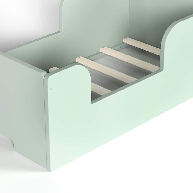 Toddler Floor Bed Frame - Bear Shape Cot Bed for Boys & Girls Ages 3-6