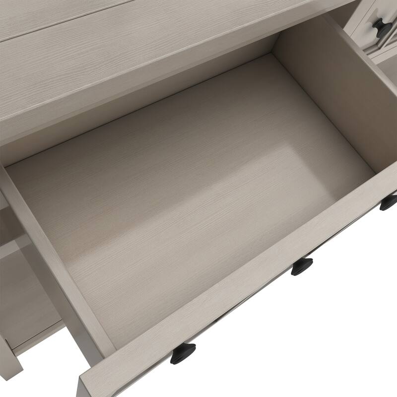 60" Long Sofa Table with two Different Size Drawers