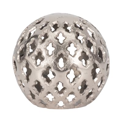 Sagebrook Home Decorative Metal Orb Contemporary Cut-Out Aluminum Orb Sculpture