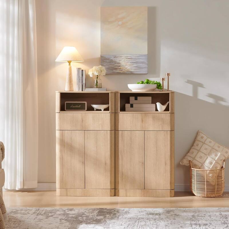 24" Modern Bathroom Storage Cabinet, Wide Cabinet For Living Room