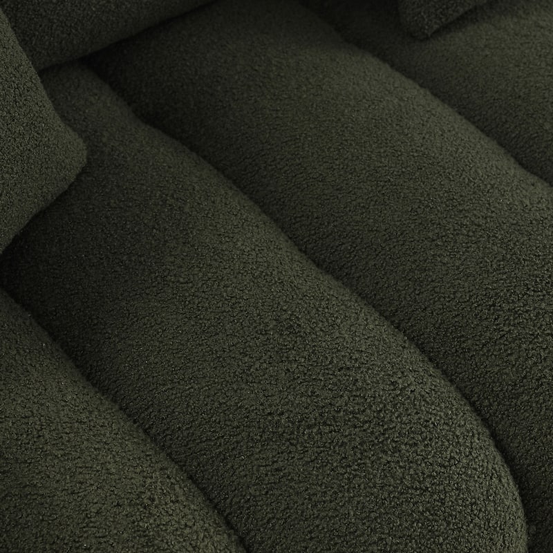 82 Inch Premium Teddy Fabric Sofa Oversized Upholstered Chair