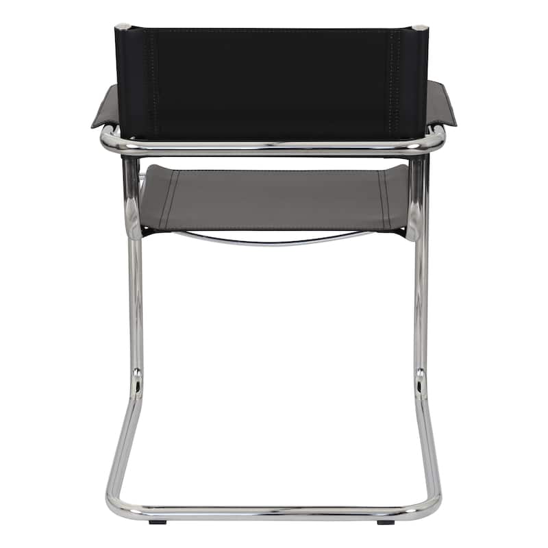 Breuer Chair Company Mart Stam Cantilever Armchair Arm Chair w/ Chrome Frame (Various Bonded Leather Colors)