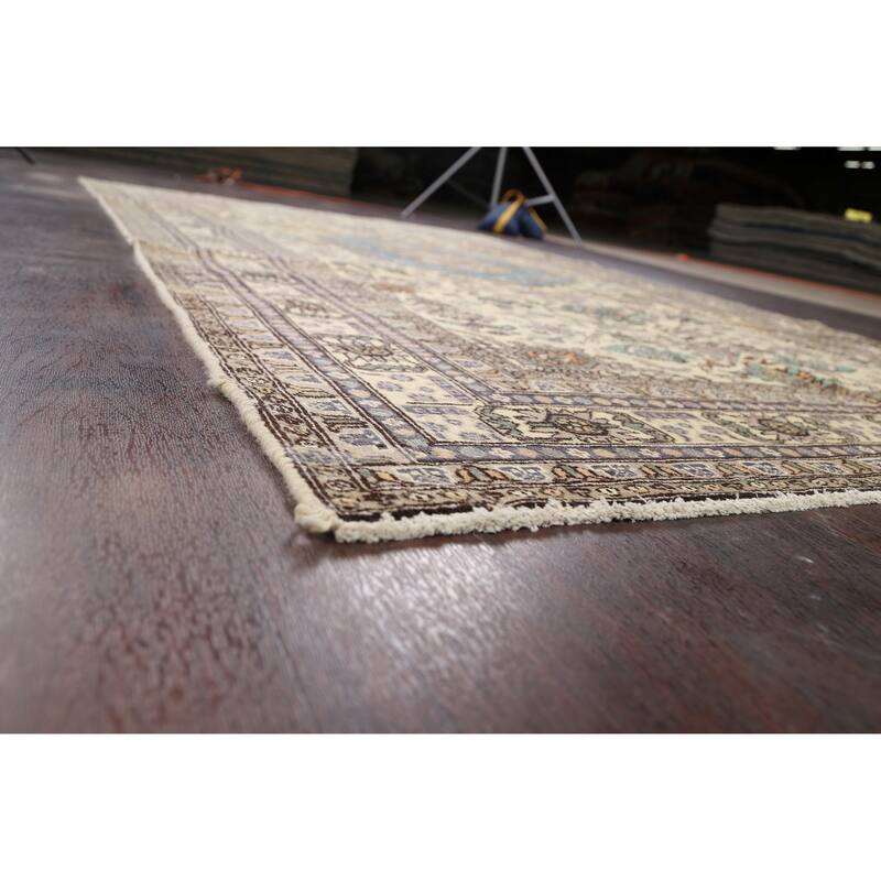 Geometric Tabriz Persian Area Rug Wool Hand-knotted Bedroom Carpet - 5'4" x 9'5"