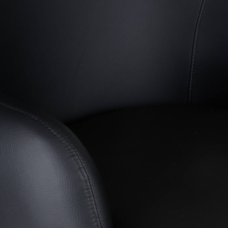 Contemporary Faux Leather Dining/Accent Chair with Swivel