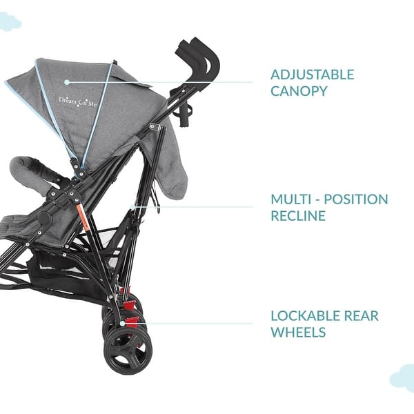 Dream On Me Volgo Twin Umbrella Stroller (Blue)