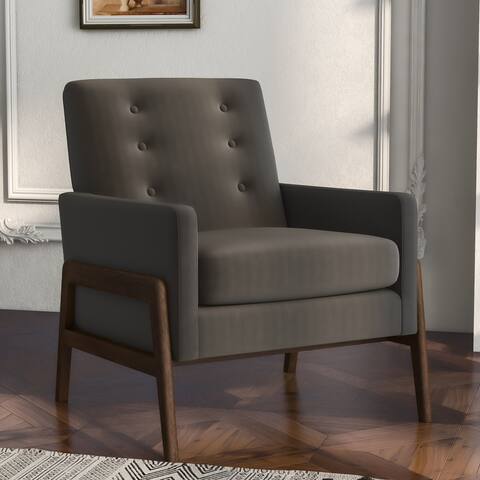 Sage Mid-Century Modern Velvet Lounge Chair