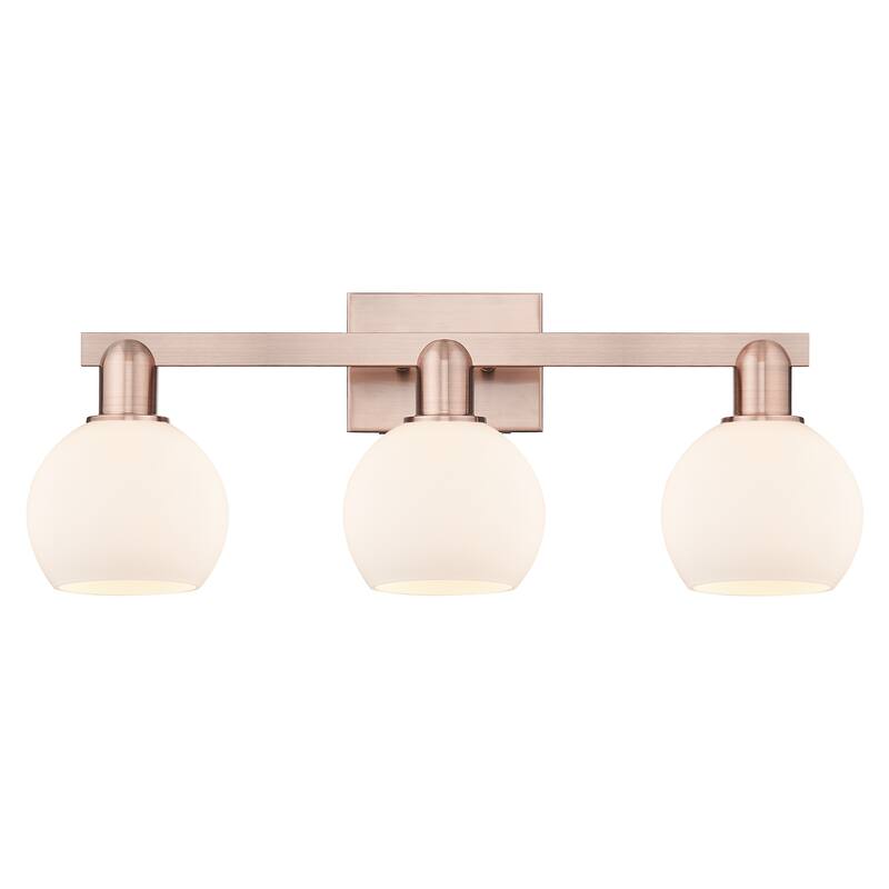 Innovations Lighting Endless Possibilities Arcadia - Athens - 3 Light 25" Bath Vanity Light - Antique Copper/Matte White