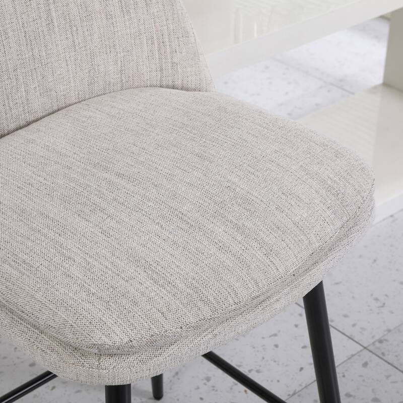 Counter Height Swivel Bar Stools Set of 2, 360°Swivel Upholstered Barstools with Back and Metal Legs, Counter Stools