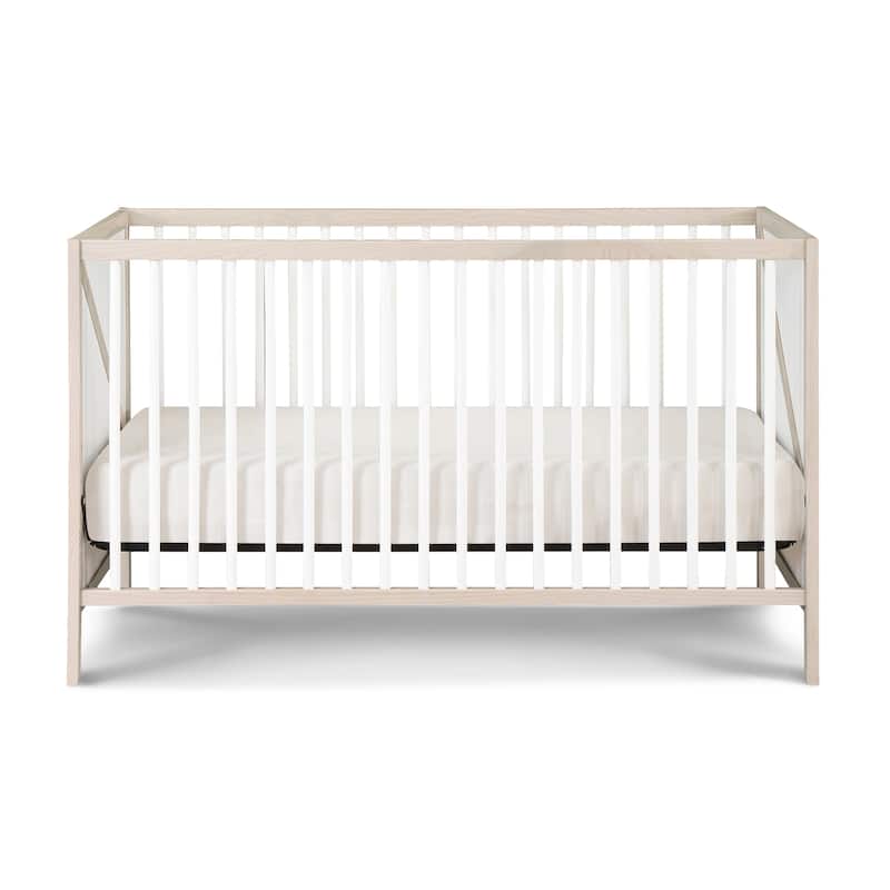 Pixie Zen 3-in-1 Crib in Washed Natural/White - Natural+White
