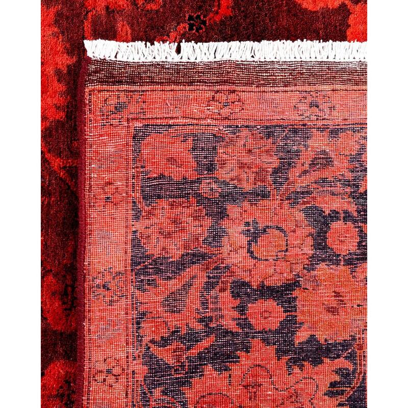 Contemporary Overdyed Wool Hand Knotted Area Rug - 4' 7" x 7' 4"