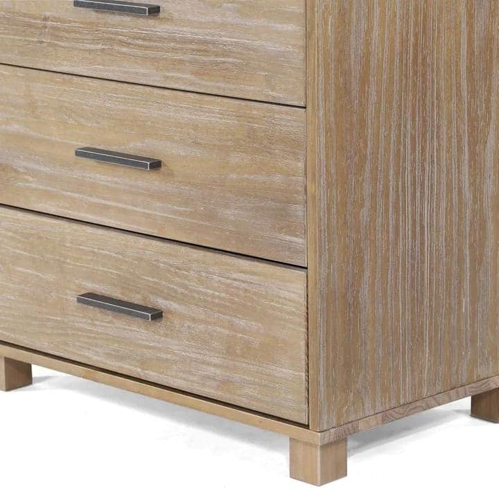 Farmhouse Style 5 Drawer Chest Solid Wood Bedroom Furniture