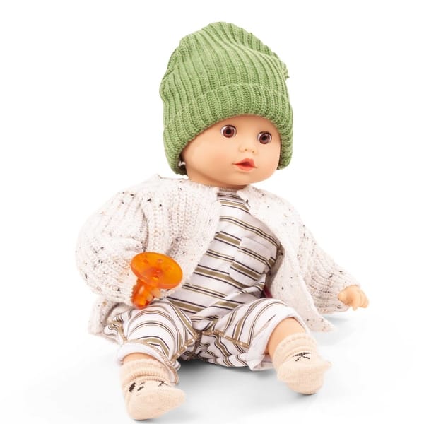 slide 2 of 5, Gotz: Muffin Baby 13" Urban Stripes Soft Doll, Cotton Wool Filled, Kids