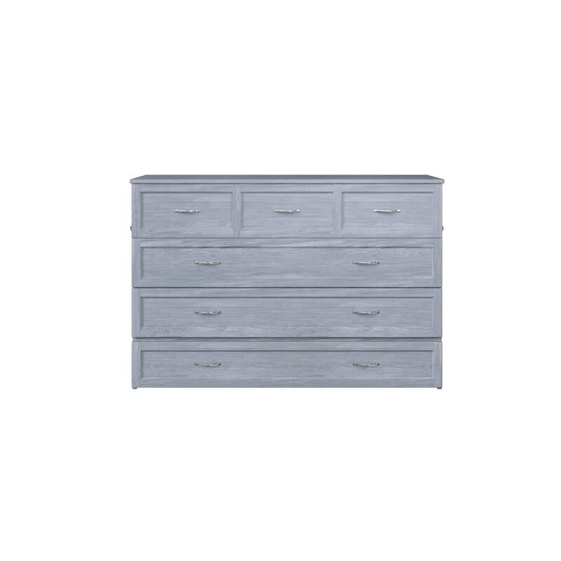 Queen Murphy Bed Chest - Space Saving Furniture with Charging Station & Mattress - City Sleek Design