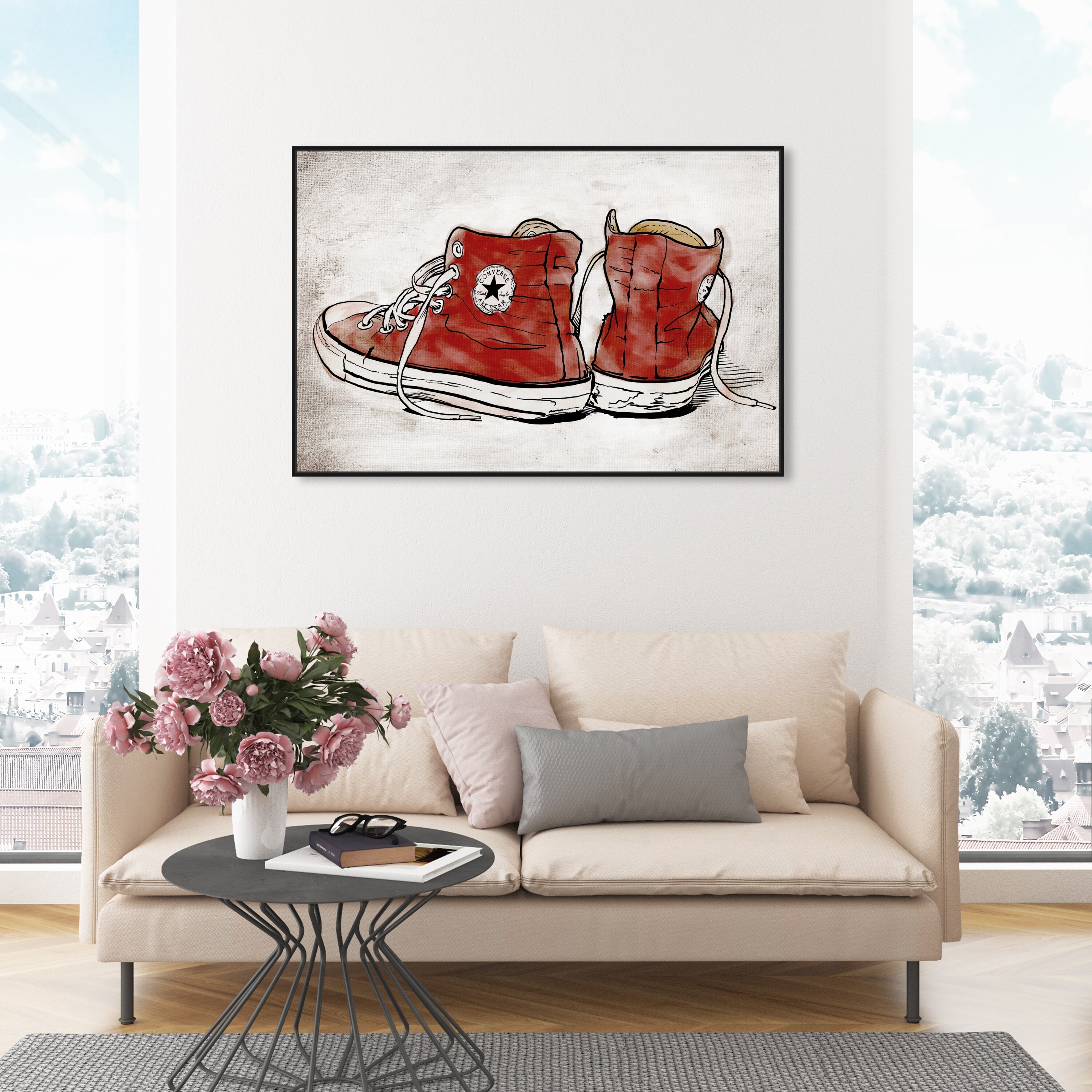 White Glam Tea Cup  Wall Art by Oliver Gal