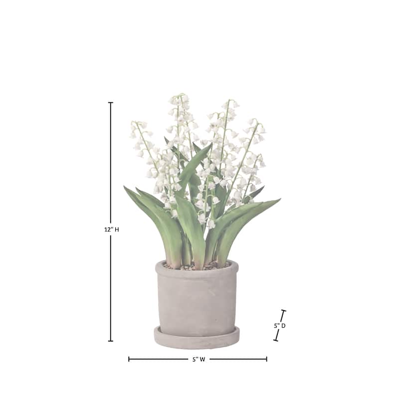 12" Potted Lily Of The Valley