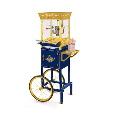Nostalgia Vintage Professional Popcorn Cart - NEW 8-Ounce Kettle - 53 Inches Tall